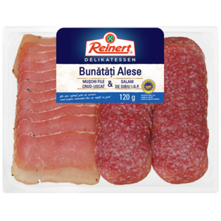 Bunătăți Alese Mușchi file crud-uscat & Salam de Sibiu IGP 120g