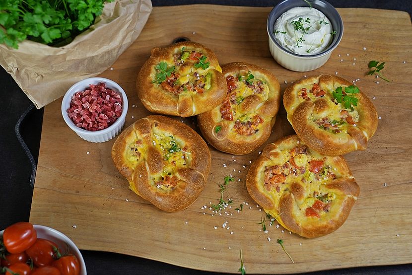Partybrezeln mit Reinert Schinken Nuggetz – extra mager