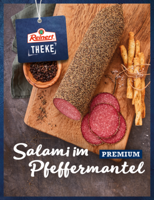 Salami im Pfeffermantel