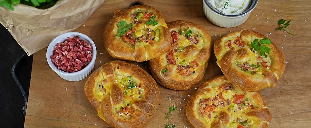 Partybrezeln mit Reinert Schinken Nuggetz – extra mager