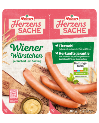 Reinert-Herzenssache Packshot Wiener Wuerstchen