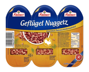 Reinert Geflügel Nuggetz - Gourmet Putenschinkenwürfel