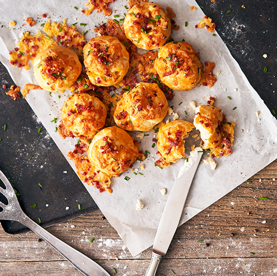 Überbackene Partybrötchen mit Reinert Schinken Nuggetz extra mager